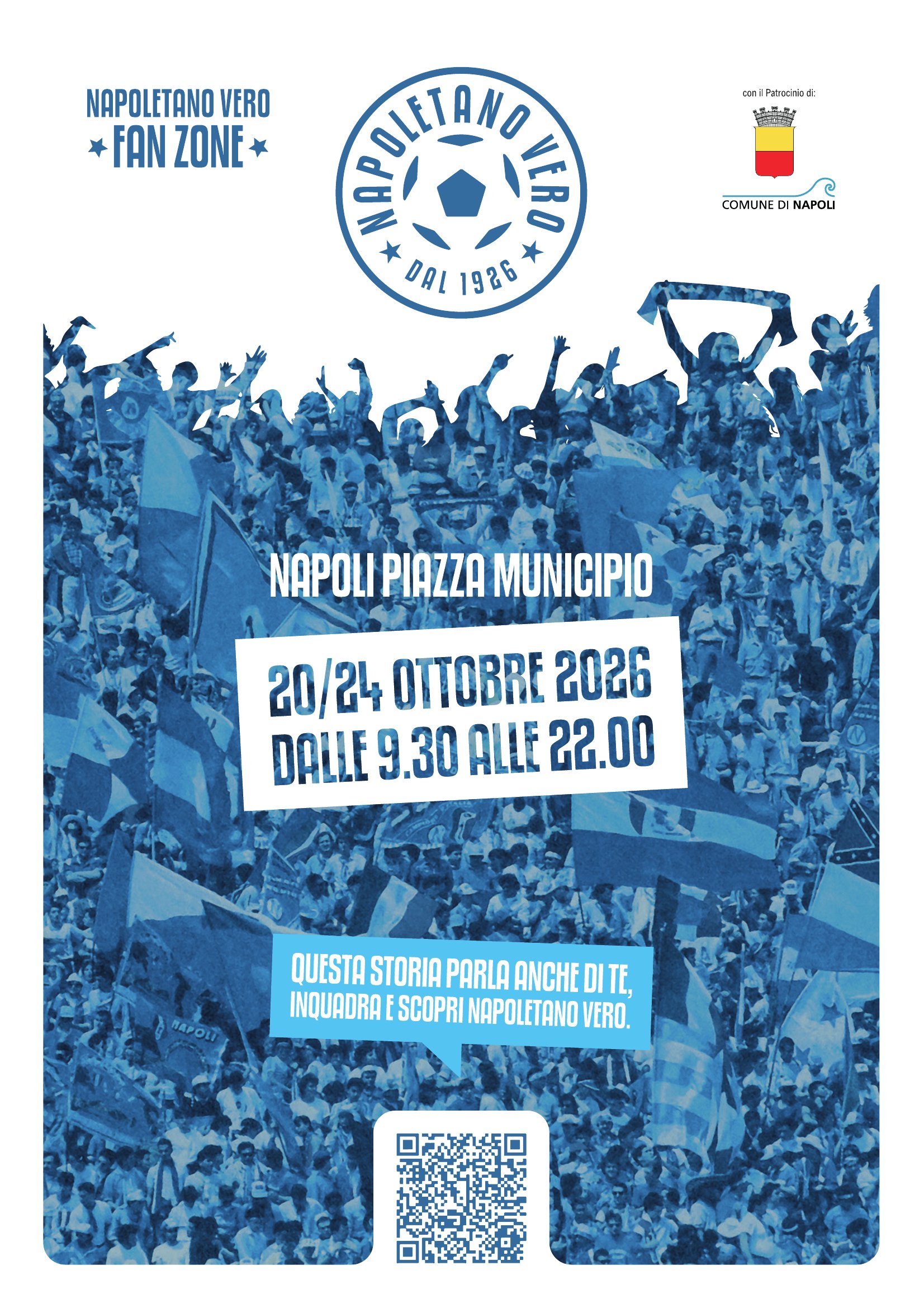 Locandina Napoletano Vero Fan Zone in Piazza Municipio
